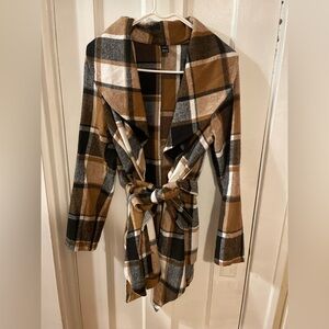 Plaid Belted Coat